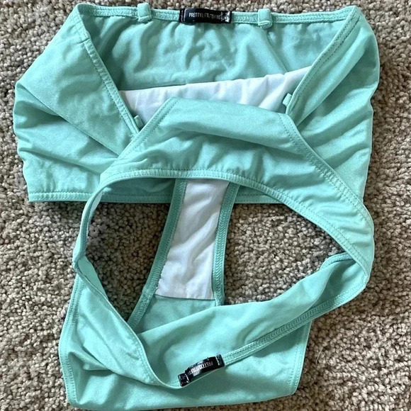 PLT Bandea Bikini and High Waisted Bottoms Turquoise - Picture 5 of 5